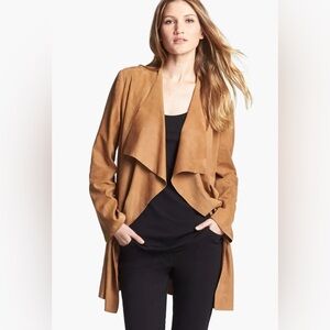 NWT! JOIE - Faux-Sude / Vegan Open front Jacket-topper in Camel. 1X